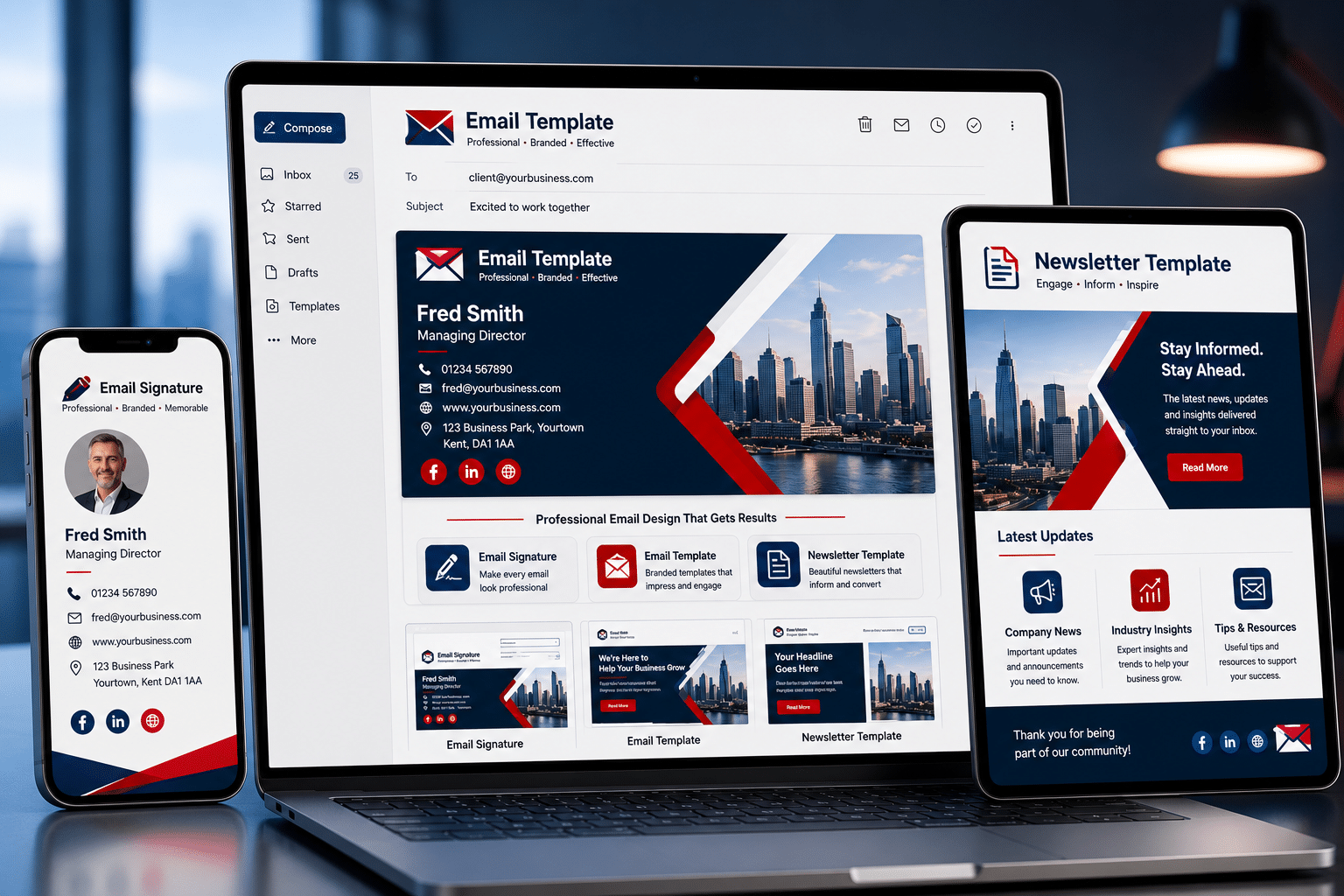 Email template design service