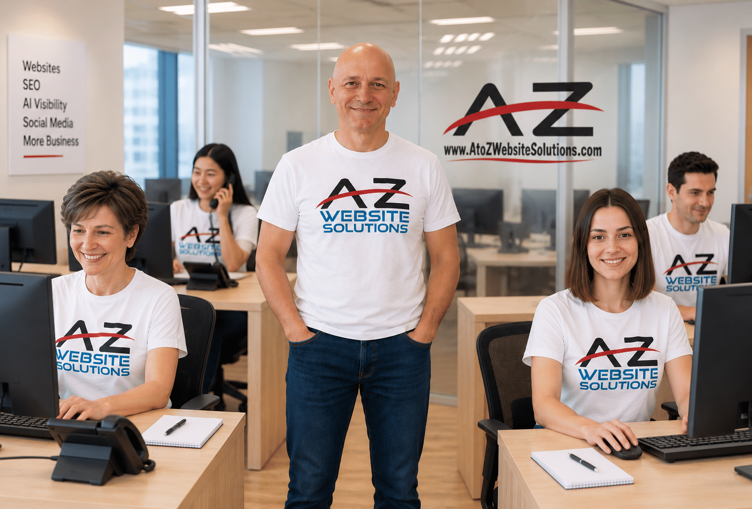 A to Z Website Solutions team members.