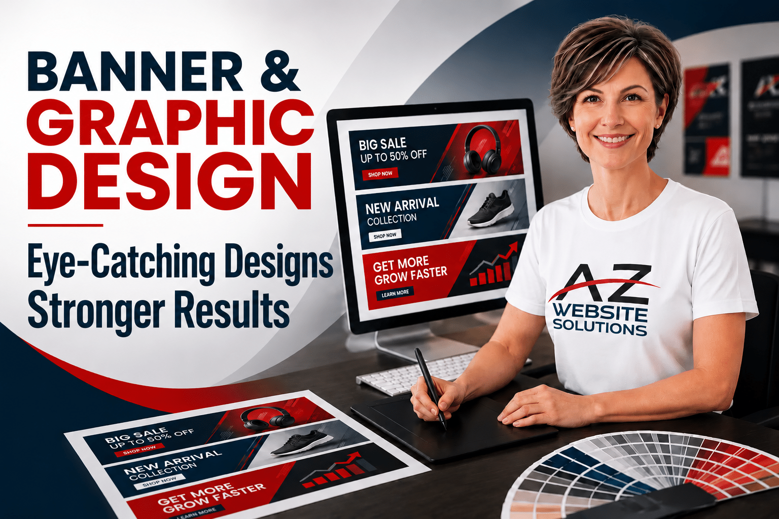 Professional banner and graphic design for websites, social media and online advertising